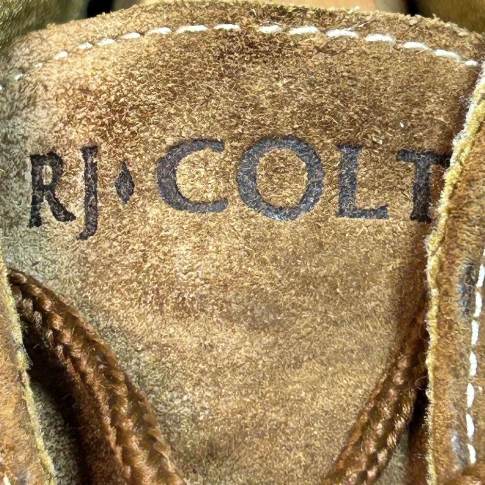 RJ COLT Wellston Mens 9M Brown‎ Suede Chukka Boots Oil Resistant Sole work boots